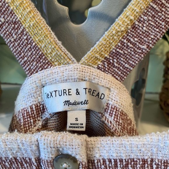 Texture & Thread Madewell Striped Knit Ruffle Accent Tank Top Size Small - Picture 3 of 4